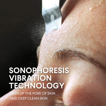 Beauty Ultrasonic Skin Scrubber with RF Facial Massager Ανύψωση προσώπου Εργαλεία περιποίησης δέρματος προσώπου Καθαριστικό για πόρους Αφαίρεση μαύρων στιγμάτων ακμής
