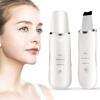 Scrubber cu ultrasunete de frumusețe pentru piele cu masaj facial RF Lifting facial Instrumente de îngrijire a pielii pentru curățarea porilor Eliminați acneea punctelor negre