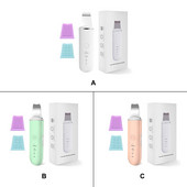 Skin Scrubber Pulse DIY mélytisztító arc spatula szalon súroló elektronikus mitesszer eltávolító gép 2 fejjel