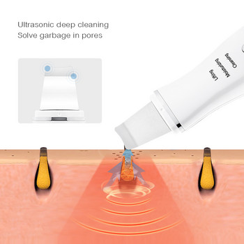 Ultrasonic Skin Scrubber Black Head Deep Remover Negative Ion Spot Spatula Cleaner Anti Acne Ηλεκτρικό μηχάνημα καθαρισμού προσώπου F30