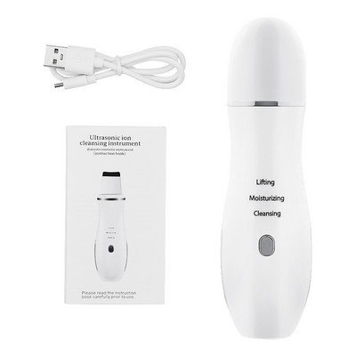 Ultrahangos bőrradír Black Head Deep Remover negatív ionfolt spatula tisztító akne elleni elektromos arctisztító gép F30