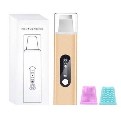 Ultrahangos lapátos arcbőrradír, spatula pórustisztító melegítő arctisztítás 3 üzemmódban 500 mAh USB töltés