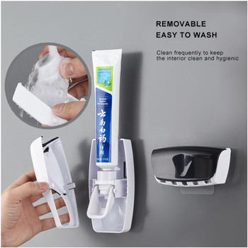 θήκη για οδοντόβουρτσα Νέο αυτόματο αυτόματο διανομέα οδοντόκρεμας αξεσουάρ μπάνιου Στίφτης οδοντόκρεμας για μπάνιο baño