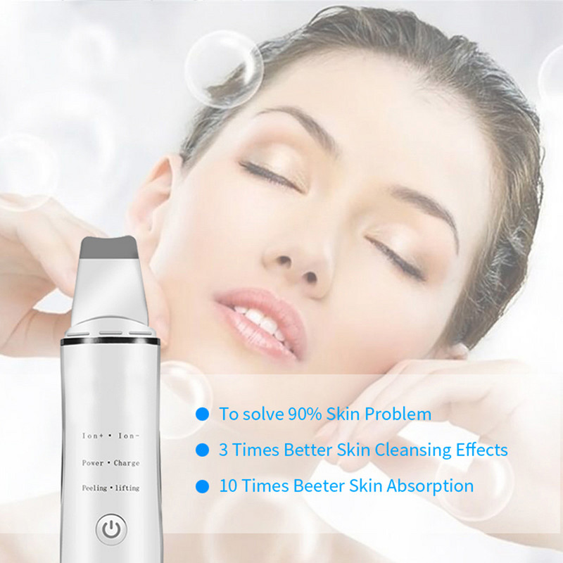 Ultrahangos bőrradír mély arctisztító gép peeling lapát arc pórustisztító arcbőrradír lifting gép