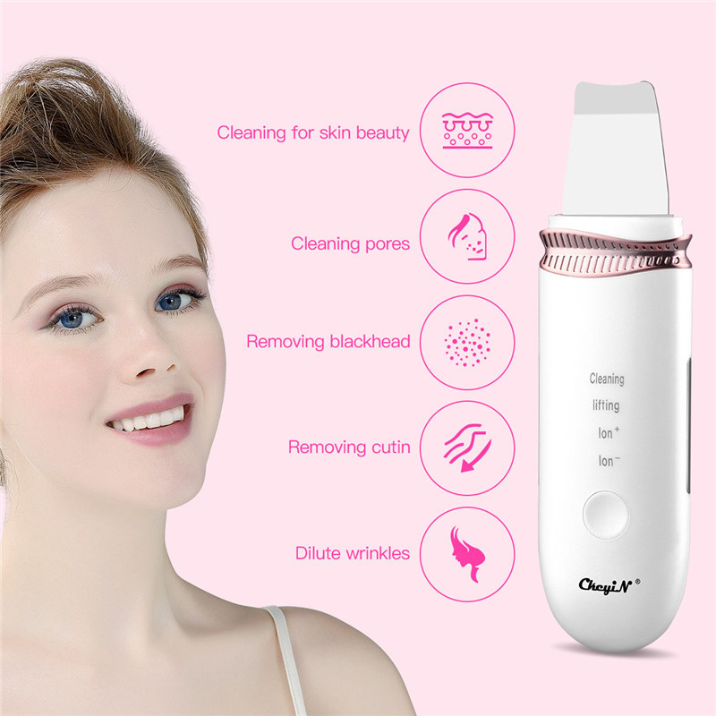 EMS Ion ultrahangos bőrradír arckaparó pórustisztító peeling lifting mitesszer eltávolító bőrápoló szépséggép
