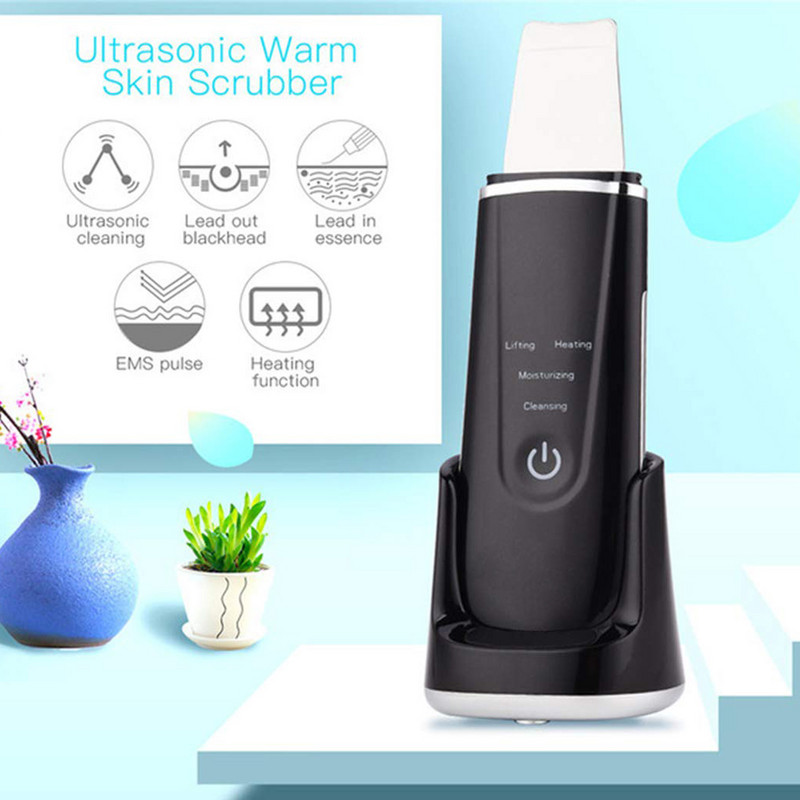 Ultrahangos tisztító 45°C hő Ultrahangos bőrradír Mély arctisztító gép Lapátos Bőrápoló Face Lift Peeling Arckezelés