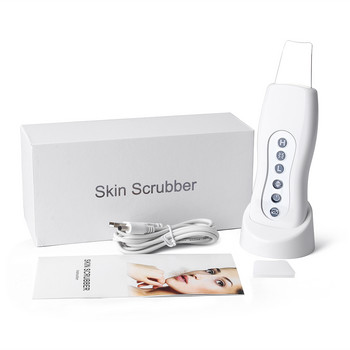 Ultrasonic Skin Scrubber Cleanser Μηχάνημα καθαρισμού προσώπου Ακμή / Dead Skin Removal Facial Massager Ultrasound Peeling Clean Tone