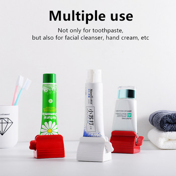 Нова многофункционална тубичка за паста за зъби Ръчна изстисквачка Паста за зъби Лесен преносим пластмасов дозатор Комплекти аксесоари за баня