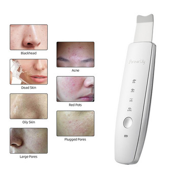 EMS Ultrasonic LED Photon Face Skin Scrubber ΙΟΝ Φτυάρι προσώπου Μηχάνημα βαθύ καθαρισμού Αντιγηραντικό μασάζ κραδασμών Peeling προσώπου
