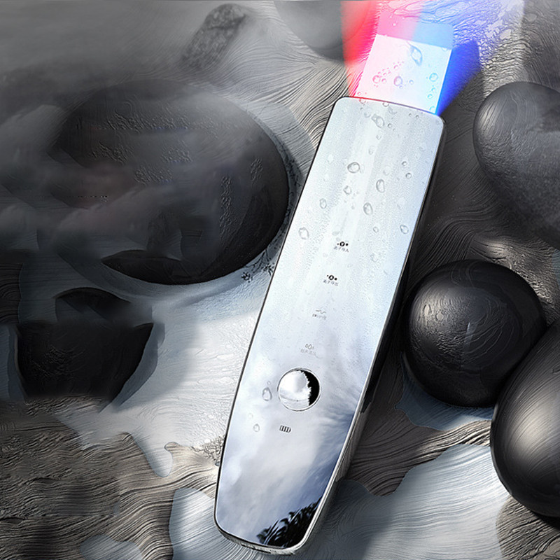 Skin Scrubber Facial Led Ultrahangos Arctisztító Sonic Peeler Bőrradír Kék és Piros Világos Mitesszer kaparó