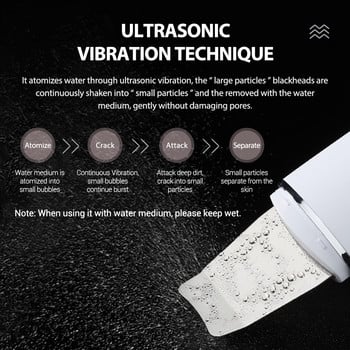 Υπερήχων Skin Scrubber EMS Vibration Peeling Shovel Remover Face Cleaner Lifting ультразвуковая чистка лица