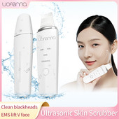 Uofenna Ultrasonic Skin Scrubber Deep Face Cleaning Shovel Ion EMS Peeling Shovel Facial Pore Cleaner Face Skin Lift Beauty