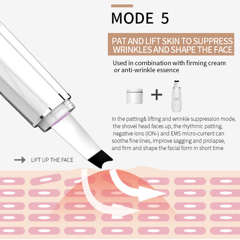LCD képernyő Ultrahangos bőrradír mély arcpórustisztító mitesszer elhalt bőr tisztító peeling lapát arc lifting szépség