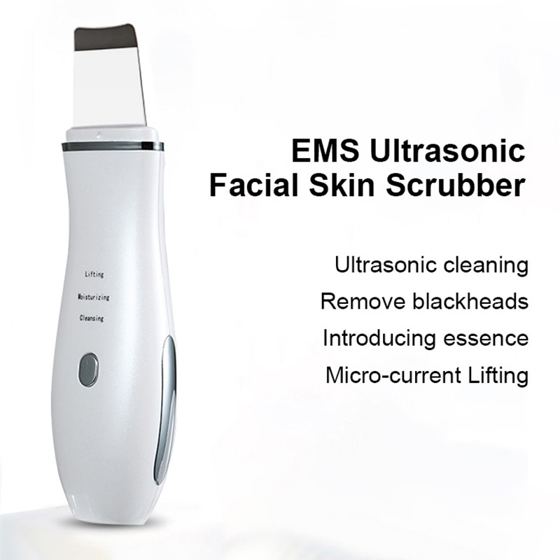 Ultrahangos bőrradír peeling lapát Ion akne mitesszer eltávolító elhalt bőr mélytisztító gép arc lifting arcmasszírozó