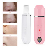 Scrubber cu ultrasunete pentru îngrijirea pielii, spatulă, masaj pentru față, îndepărtarea punctelor negre pentru piele moartă, dispozitive de ridicare pentru peeling facial cu ultrasunete