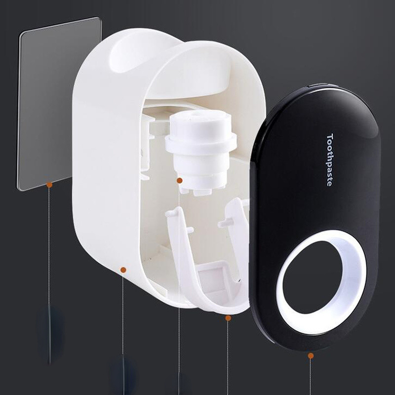 Cjedilo za pastu za zube Automatski držač dozatora paste za zube Bez probijanja Otporan na prašinu Zidni nosač Raspršivač kupaonskog pribora