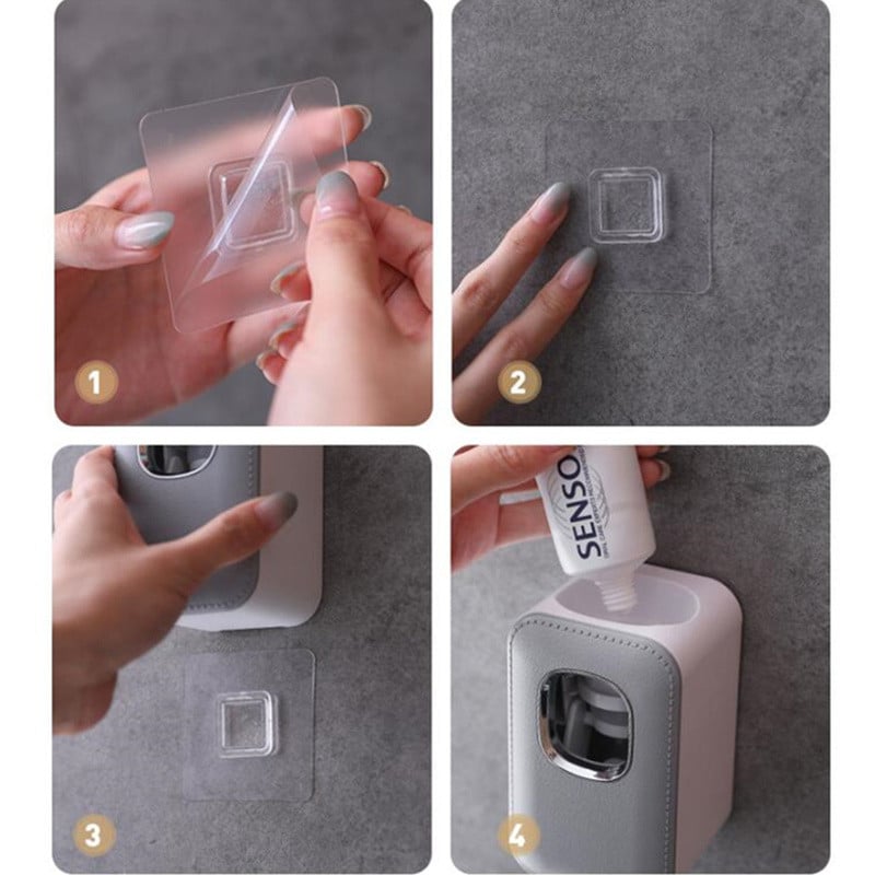 Cjedilo za pastu za zube Automatski držač dozatora paste za zube Bez probijanja Otporan na prašinu Zidni nosač Raspršivač kupaonskog pribora