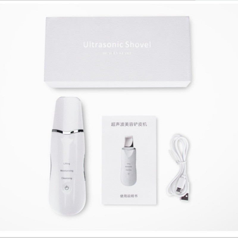 upgrad Ultrahangos Vibrate Deep Arctisztító Bőrradír Mitesszer eltávolító Ráncok csökkentése Arc lifting peeling eszköz