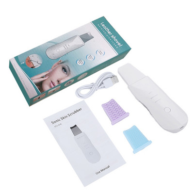 Új ultrahangos bőrradír vibrációs arc spatula mitesszer eltávolító lapát Clean kavitációs peeling arcbőr ápoló sminkkészlet