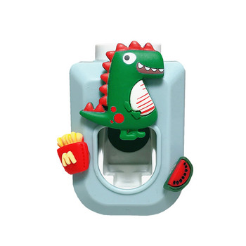 Карикатура Автоматичен дозатор за паста за зъби Изстисквачка Монтиране на стена Поставка за четка за зъби Поставка за съхранение Комплект аксесоари за баня