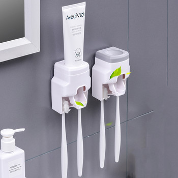 Автоматичен дозатор за паста за зъби Прахоустойчив държач за четка за зъби Стенен домашен мързелив изстисквач за паста за зъби Аксесоари за баня