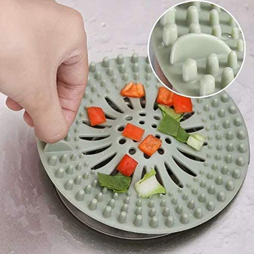 Plaukų gaudyklė dušo kanalizacijos dangtelis plaukų kriauklės filtro kanalizacijos apsauga, skirta vonios kambariui ir virtuvei Daugkartinio naudojimo guminis kriauklės sietelis