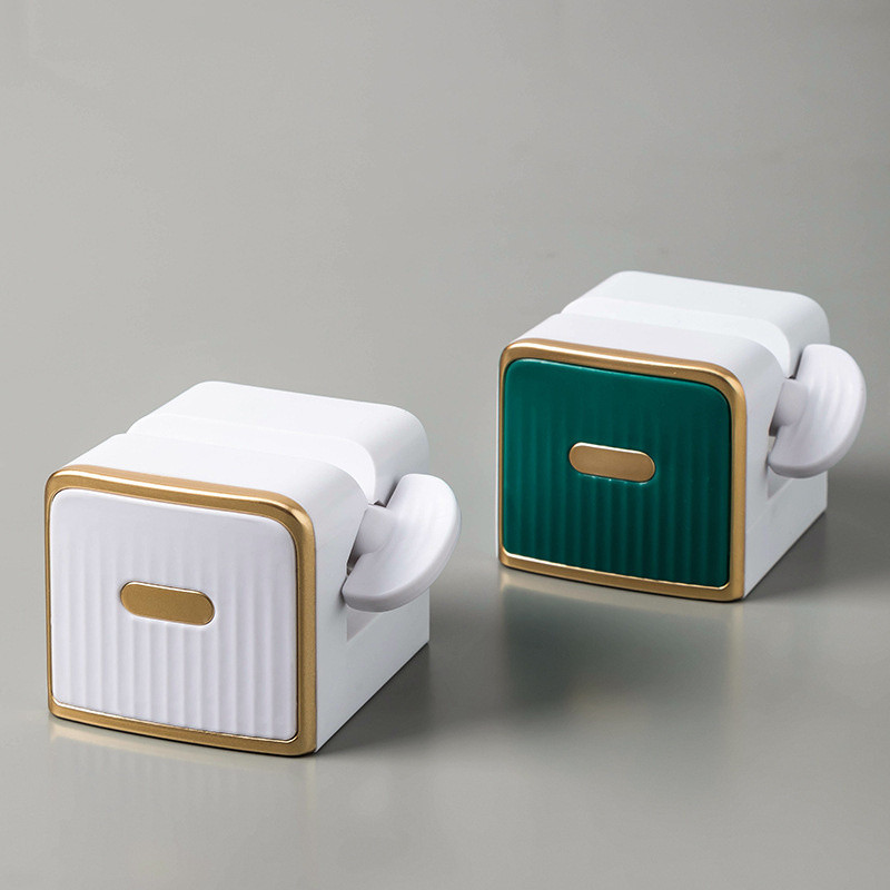 Prie sienos tvirtinamos lentynos didelės dantų pastos spaudyklės, rankų kremo valiklis, spaustuvas Lazy Squeeze dantų pastos laikiklis Vonios kambario priedai