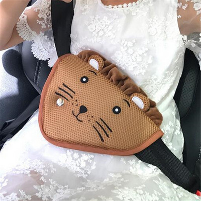 Cu desene animate drăguț centură de siguranță pentru mașină de reglare triunghiulară, centură de siguranță pentru mașină, respirabilă, pentru ajustarea capacului dispozitivului, stilul mașinii, pentru bebeluși, pentru copii.