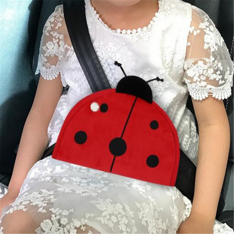 Cu desene animate drăguț centură de siguranță pentru mașină de reglare triunghiulară, centură de siguranță pentru mașină, respirabilă, pentru ajustarea capacului dispozitivului, stilul mașinii, pentru bebeluși, pentru copii.