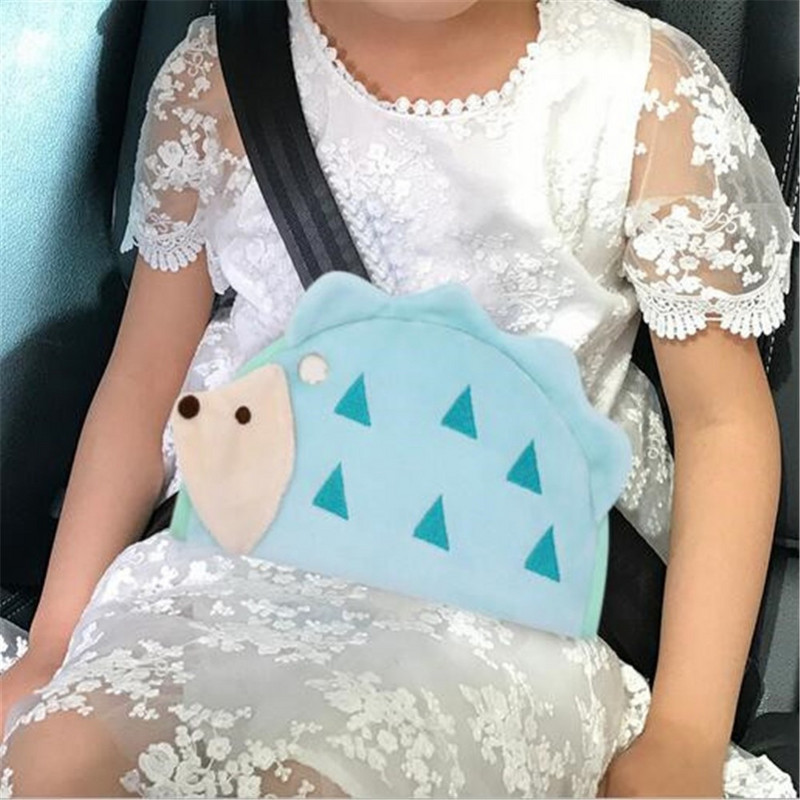 Cu desene animate drăguț centură de siguranță pentru mașină de reglare triunghiulară, centură de siguranță pentru mașină, respirabilă, pentru ajustarea capacului dispozitivului, stilul mașinii, pentru bebeluși, pentru copii.