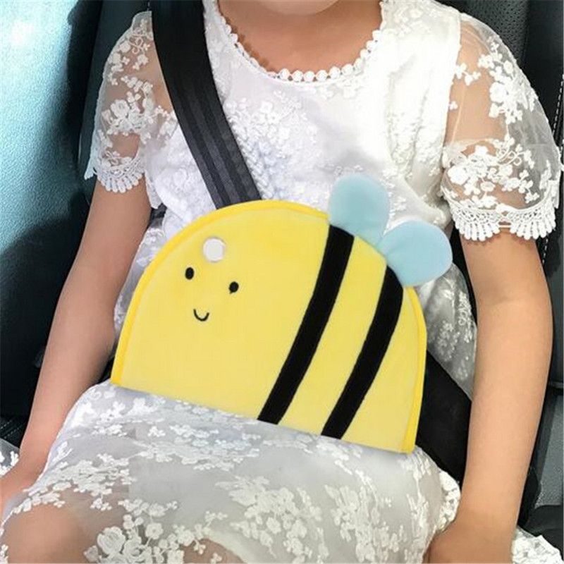 Cu desene animate drăguț centură de siguranță pentru mașină de reglare triunghiulară, centură de siguranță pentru mașină, respirabilă, pentru ajustarea capacului dispozitivului, stilul mașinii, pentru bebeluși, pentru copii.