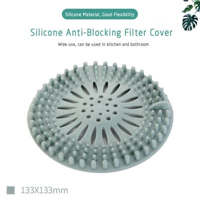 Umivaonik Filter za kanalizaciju Cjedila za odvod tuša Čep za kadu Silikonski čep za sudoper Hvatači za kosu Univerzalni filtar za kosu za kupaonicu