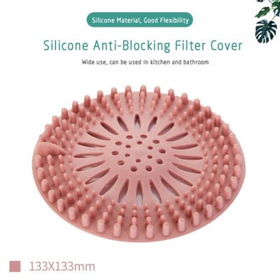 Umivaonik Filter za kanalizaciju Cjedila za odvod tuša Čep za kadu Silikonski čep za sudoper Hvatači za kosu Univerzalni filtar za kosu za kupaonicu