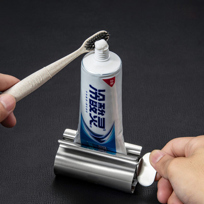 Σετ αξεσουάρ μπάνιου Rolling Toothpaste Squeezer Tube Dispenser οδοντόκρεμας Βάση βάσης οδοντόκρεμας Δοχείο από ανοξείδωτο χάλυβα