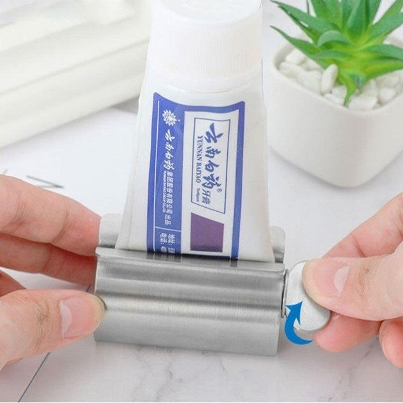 Komplet kupaonskog pribora Cjevčica za pastu za zube na kotrljanje Dozator paste za zube Stalak za držač paste za zube Dozator od nehrđajućeg čelika