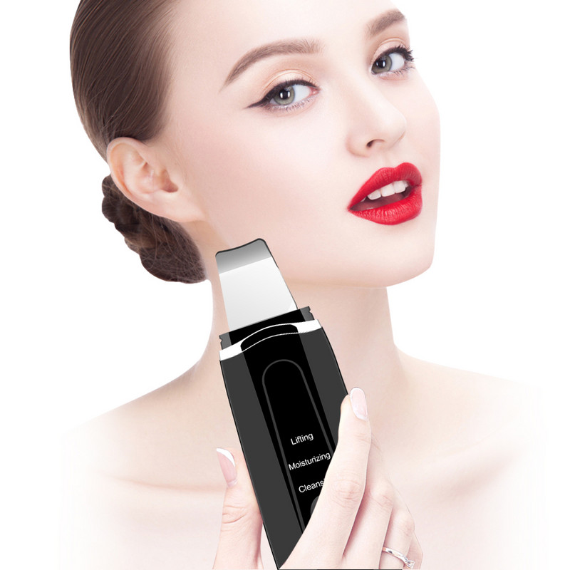 Ultrahangos bőrradír mélytisztítás peeling lapát kihúzó mitesszerek eltávolítása masszírozó arc lifting eszköz