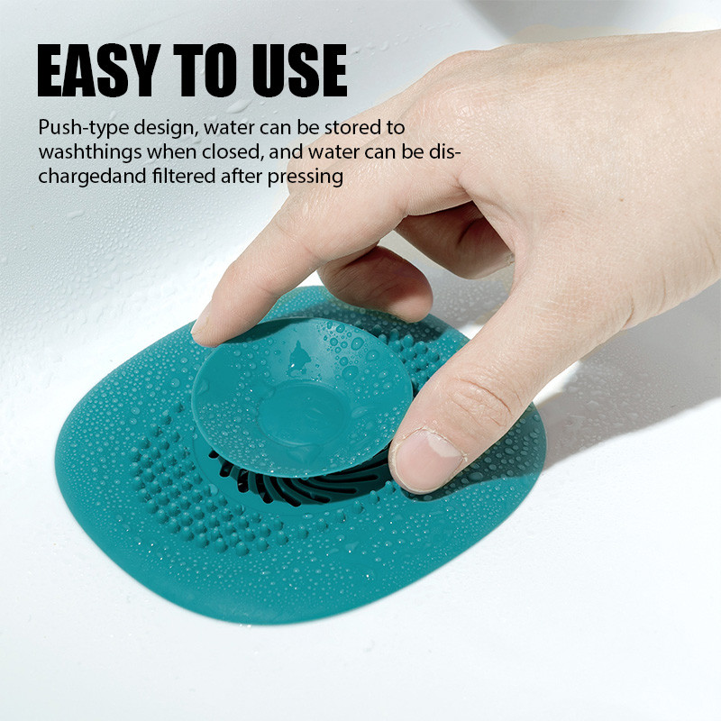 Filtru de păr Capac de scurgere de pardoseală din silicon Captorul de bucătărie Chiuvetă Filtru anti-blocare Dop pentru baie Scurgere Accesorii pentru baie