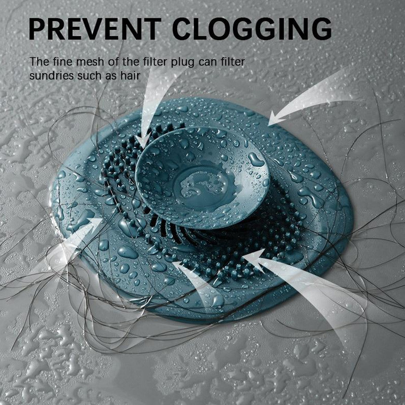 Filtru de păr Capac de scurgere de pardoseală din silicon Captorul de bucătărie Chiuvetă Filtru anti-blocare Dop pentru baie Scurgere Accesorii pentru baie