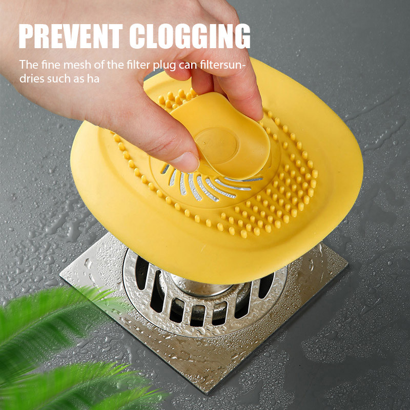 Filtru de păr Capac de scurgere de pardoseală din silicon Captorul de bucătărie Chiuvetă Filtru anti-blocare Dop pentru baie Scurgere Accesorii pentru baie
