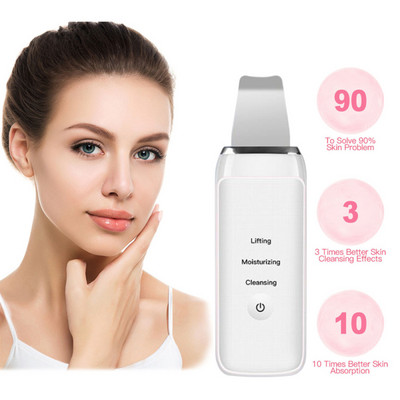 Scrubber cu ioni cu ultrasunete pentru îngrijirea feței Curățător cu ultrasunete pentru îndepărtarea punctelor negre Extractor pentru peeling facial Dispozitiv de înfrumusețare a pielii D42