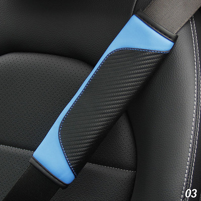Husa centura de siguranta auto din fibra de carbon Coroana din piele Huse universale pentru centura de siguranta auto Protectie umerii Accesorii auto Interior