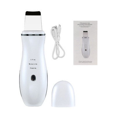 Ultrahangos bőrradír peeling lapát Ion akne mitesszer eltávolító spatula mély arctisztító gép arc lifting masszírozó