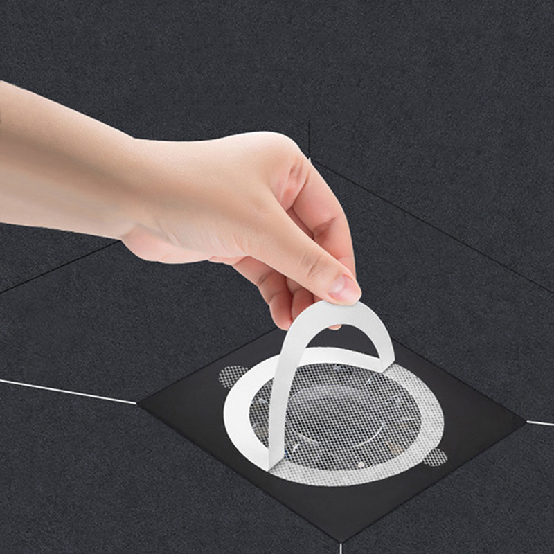 10 vnt. apvalūs vienkartiniai dušo kanalai Plaukų gaudyklės tinklelio lipdukai Vonios vonios dušo plaukų kamšteliai gaudyklės tinklelio priedai