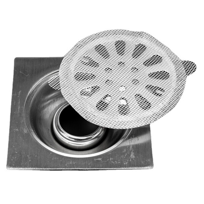 10 vnt. apvalūs vienkartiniai dušo kanalai Plaukų gaudyklės tinklelio lipdukai Vonios vonios dušo plaukų kamšteliai gaudyklės tinklelio priedai