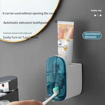 Автоматичен дозатор за паста за зъби Аксесоари за баня Стойка за стена Lazy Toothpaste Squeezer Държач за четка за зъби