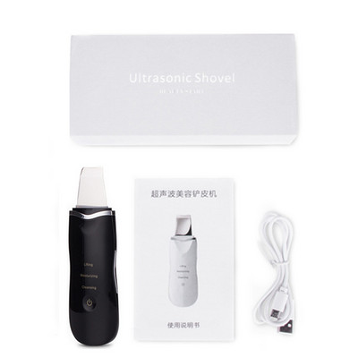 Акумулаторен ултразвуков скрубер за лице Дълбоко почистване на порите на лицето Ултразвукова почистваща шпатула Скрубер за лице Инструменти за грижа за кожата на лицето