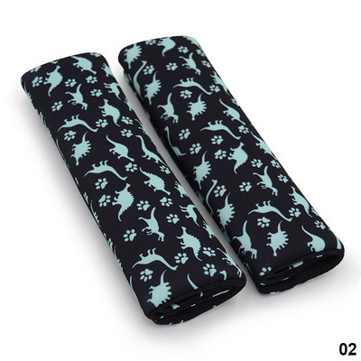 2 бр. Сладък колан за автомобилна колан за колан за безопасност Раменна подложка Покривало за защита на децата Покривало за възглавница Поддръжка на възглавница за кола Предпазни колани