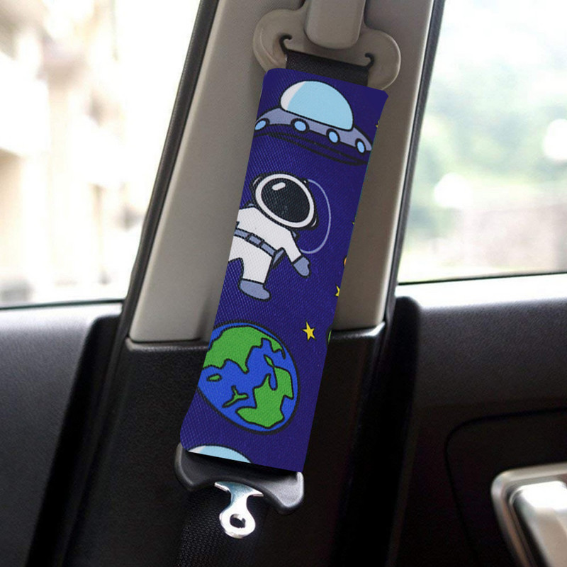 2 бр. Сладък колан за автомобилна колан за колан за безопасност Раменна подложка Покривало за защита на децата Покривало за възглавница Поддръжка на възглавница за кола Предпазни колани