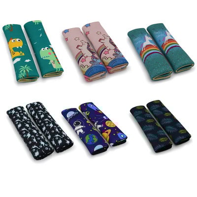 2Pcs slatki crtić Sigurnosni pojas automobila Navlaka za rame Auto Uređenje interijera Sigurnosna podloga za pojas Zaštitnik Dodaci za automobil