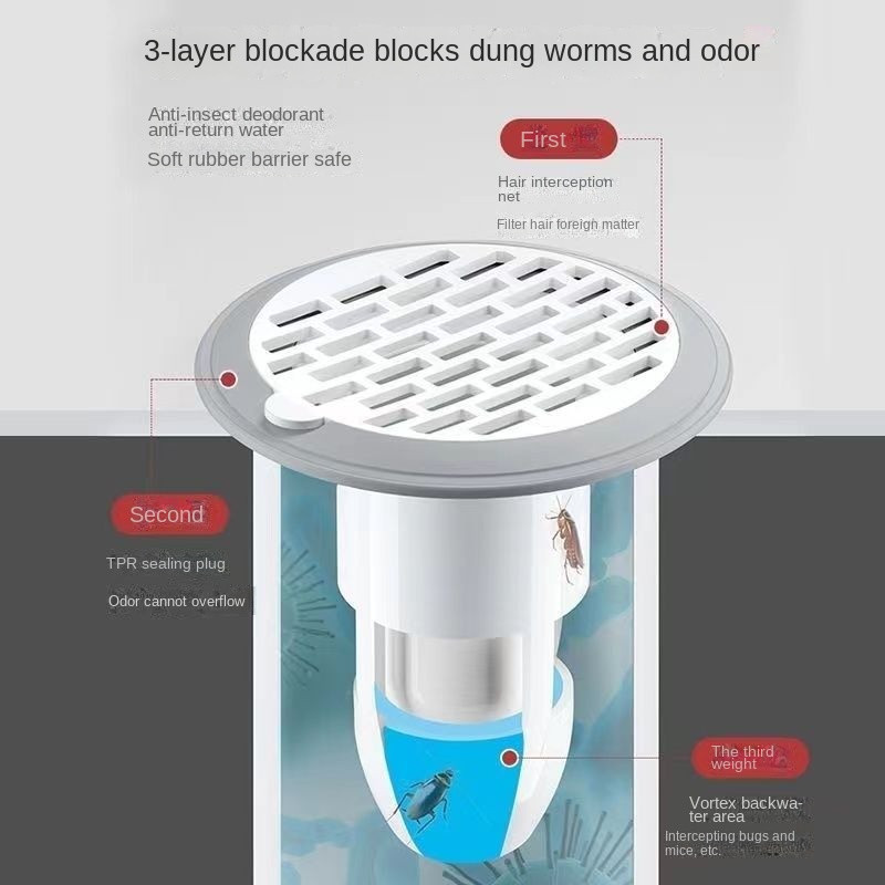 Padlólefolyó szagtalanító Csatorna dezodor sapka Szájdugó Rovarálló szag elleni műtermék WC WC tömítő dugó mag